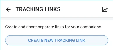 Visual representation of create tracking link